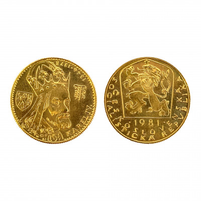 Zlatý dukát k 600. výročí úmrtí Karla IV. 1981