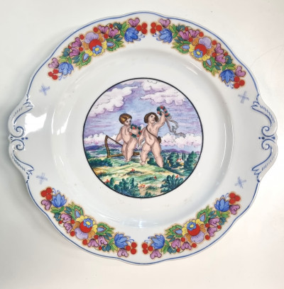 Ručně malovaný porcelánový talíř