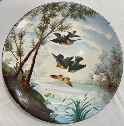 Okrasný talíř s motivem ptáků