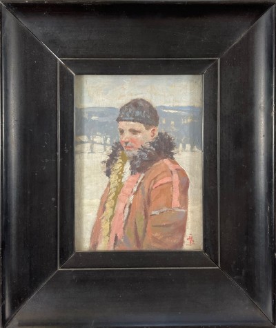 Zimní portrét mládence