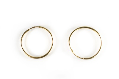 Zlaté náušnice kruhy, 22 mm