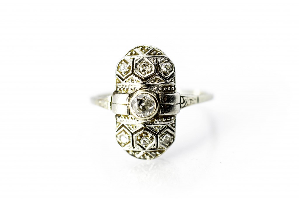 Zlatý prsten s diamanty 0,5 ct, vel. 55
