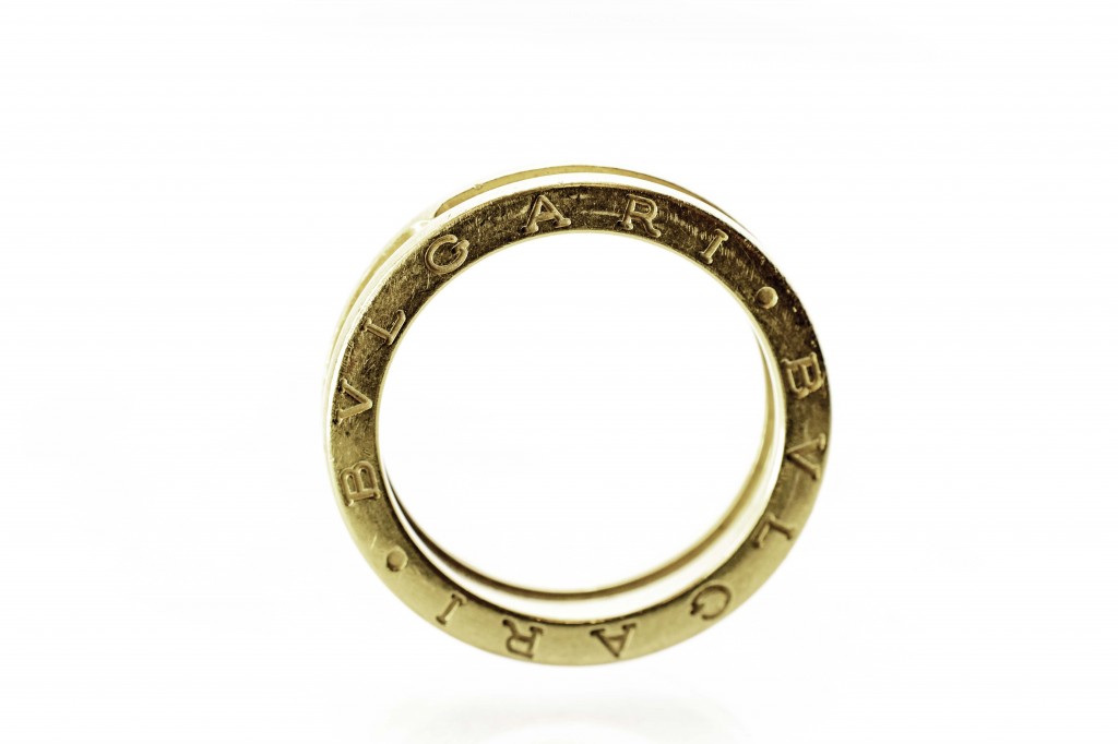 Originál zlatý prsten BULGARI, vel. 61